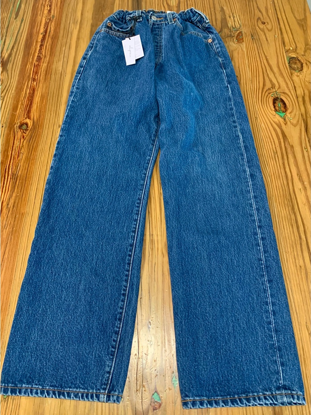 Women's High-Rise Wide Leg Jeans - Blue